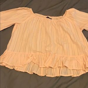 Peach off the shoulder blouse